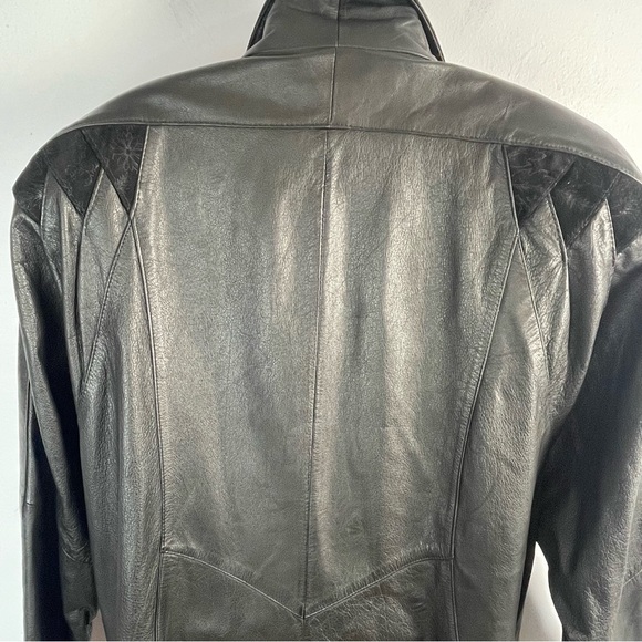 Global Identity G-III Vintage Long Leather Jacket Size Large - Picture 8 of 8